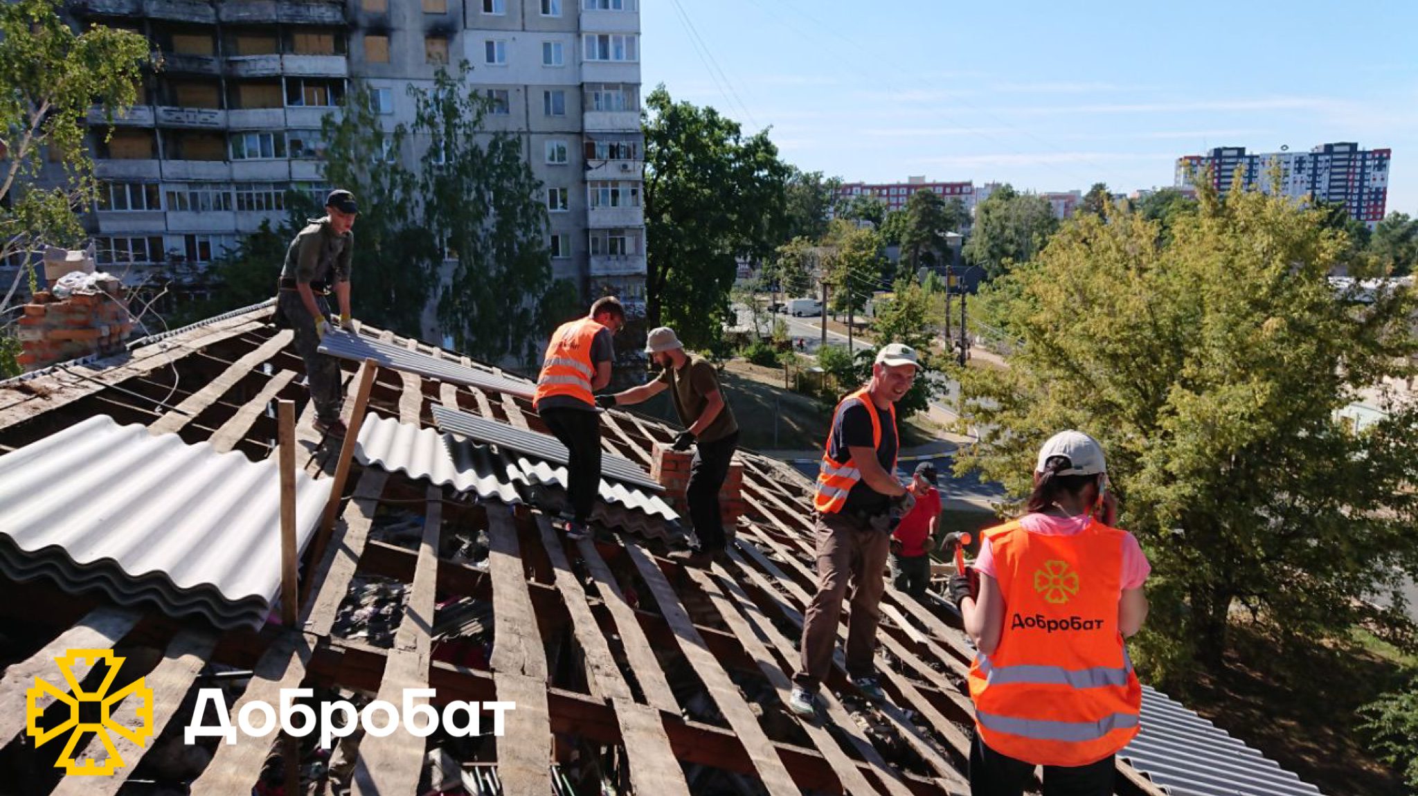 У новому звіті розповідаємо про результати тижня нагальної відбудови силами волонтерів «Добробату» 