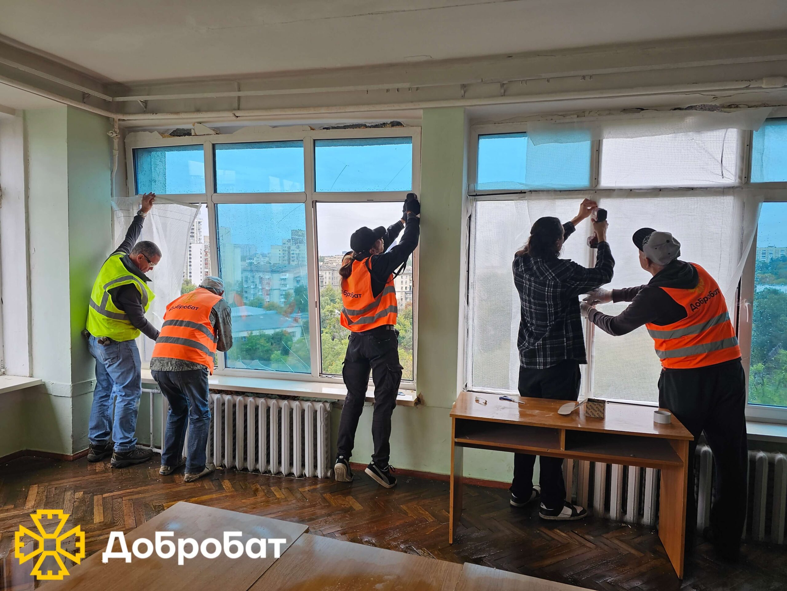 Понад 140 добровольців взяли участь у відновлювальних роботах минулого тижня: «Добробат» звітує про тиждень відбудови